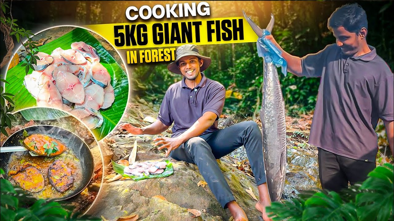 5 KG GIANT FISH COOKING IN FOREST | @Uchilskitchen