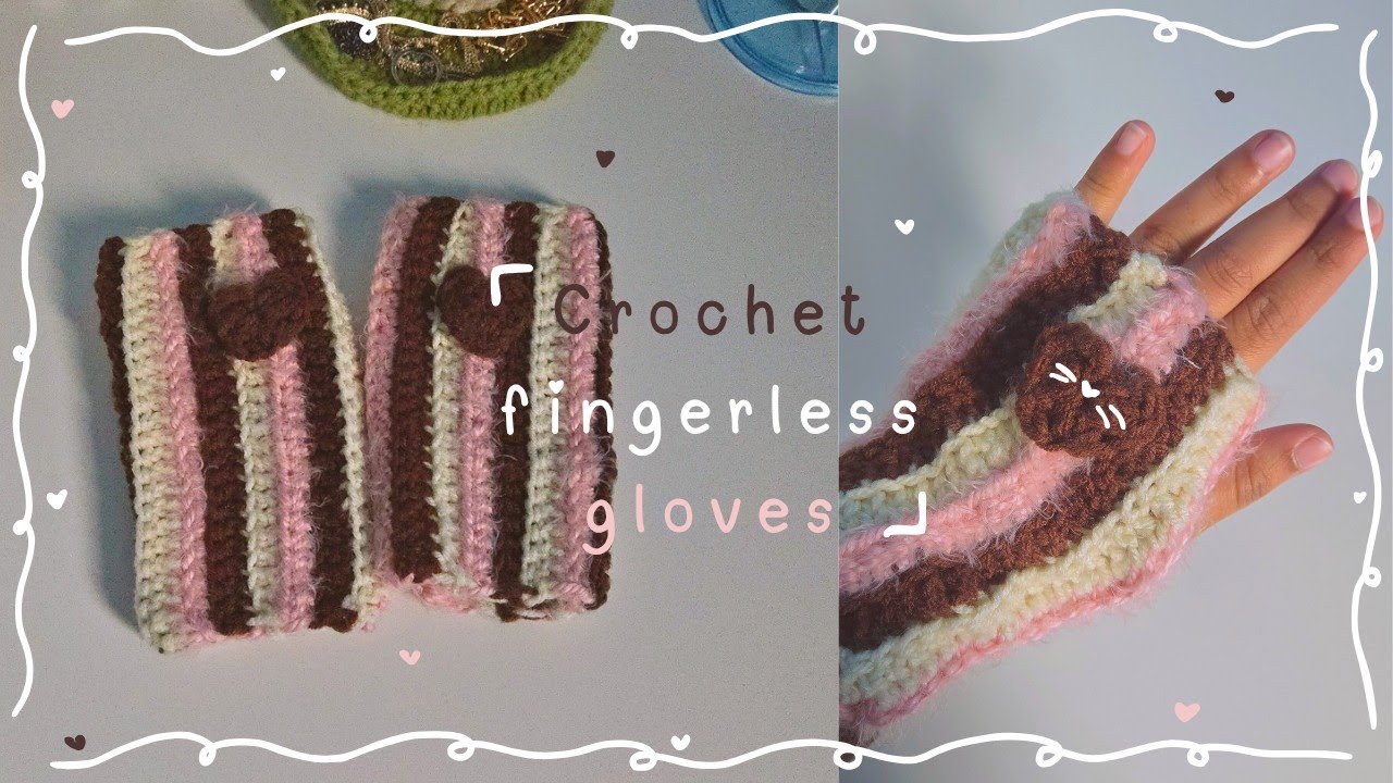Crochet fingerless gloves~easy and beginner friendly