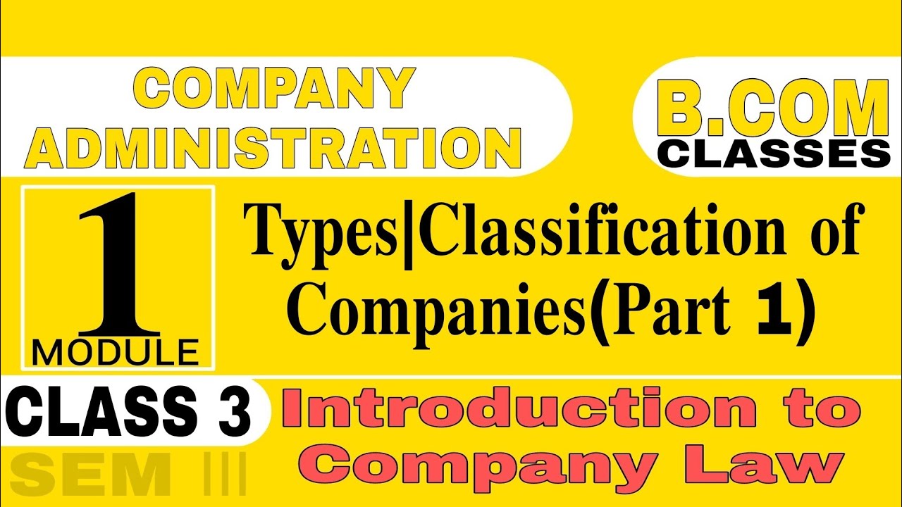 B.Com 3rd Semester Company Administration|Types|Classification of Companies|Malayalam Class