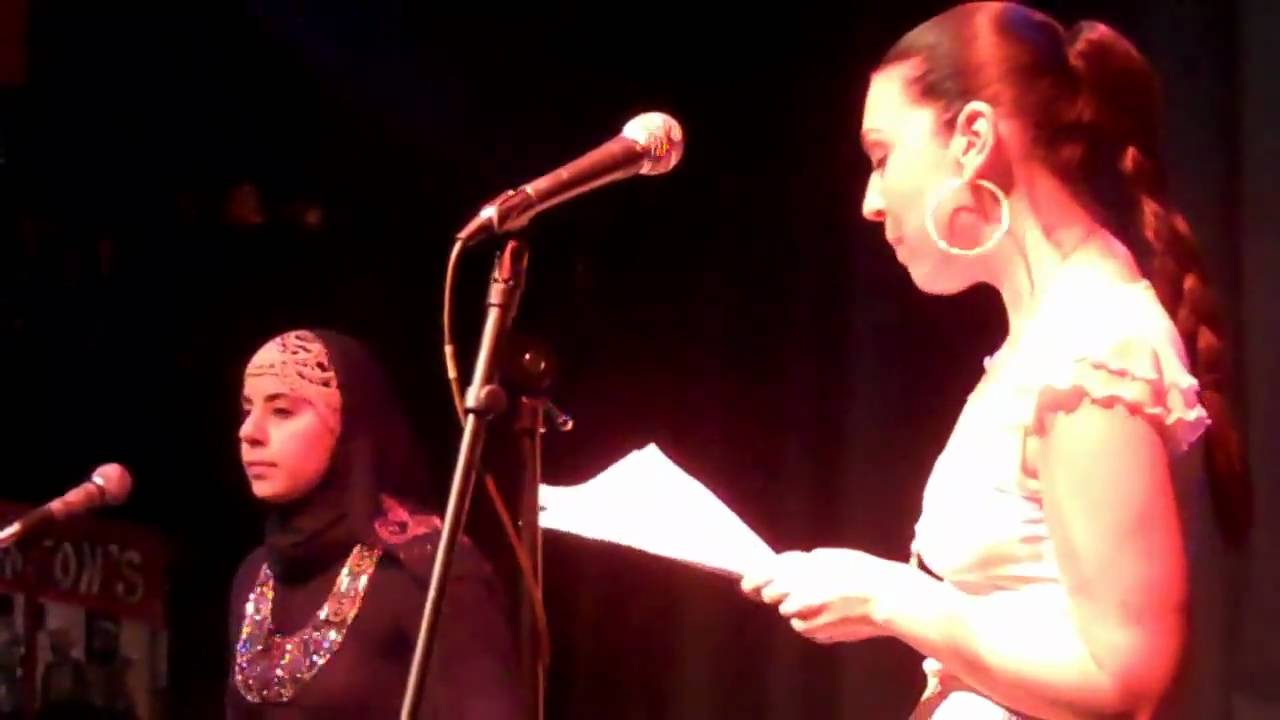 Tahani Salah and Vanessa Hidary at Nuyorican Poets Café