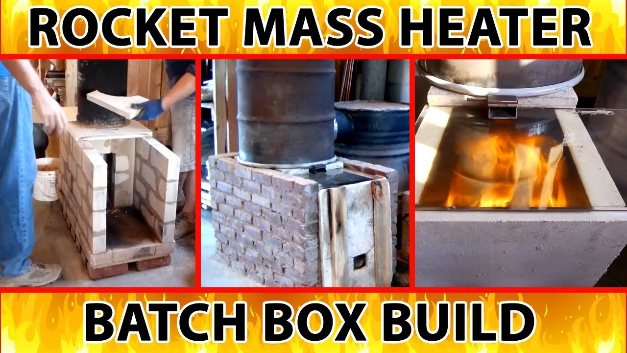 Peter van den Berg builds the 8 inch batch box rocket mass heater - excerpt from 