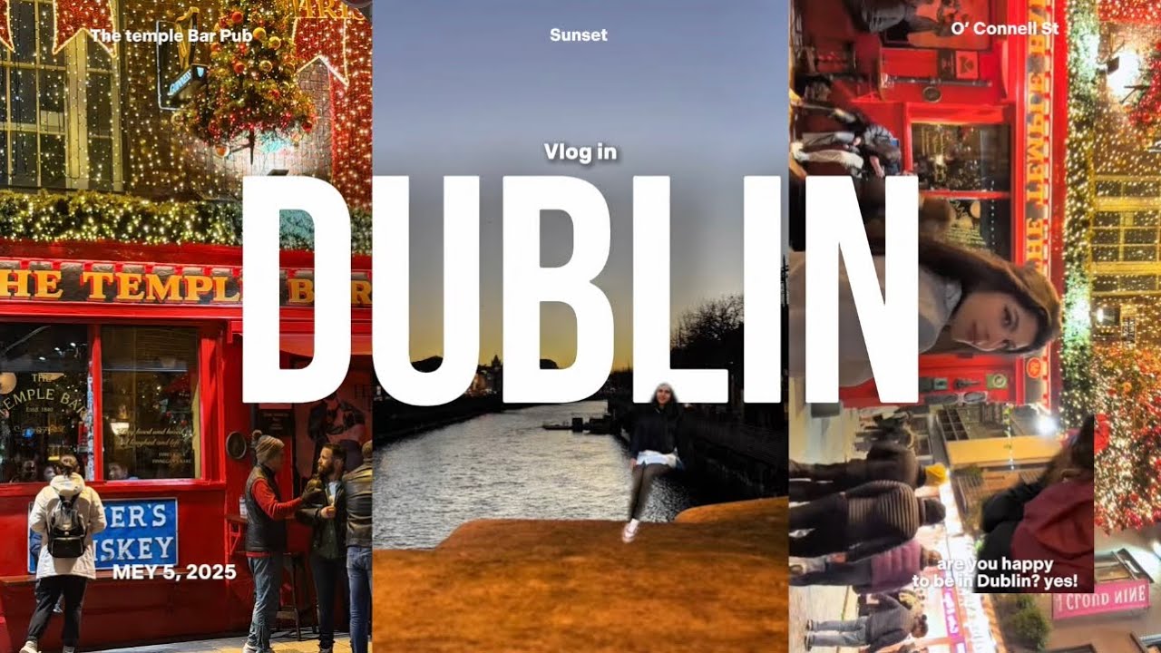 Passeio Noturno em Dublin 🍀 Vlog por Temple Bar