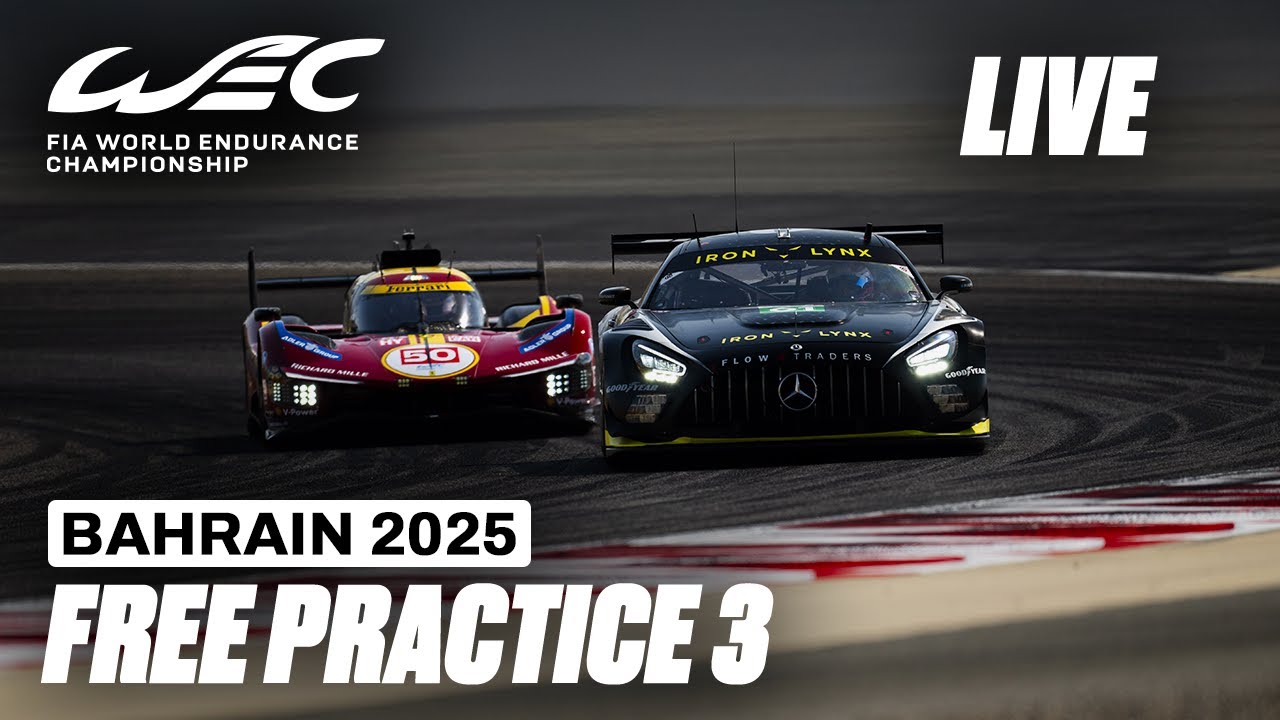 LIVE Free Practice 3 (English) I Bapco Energies 8 Hours of Bahrain 2025 I FIA WEC