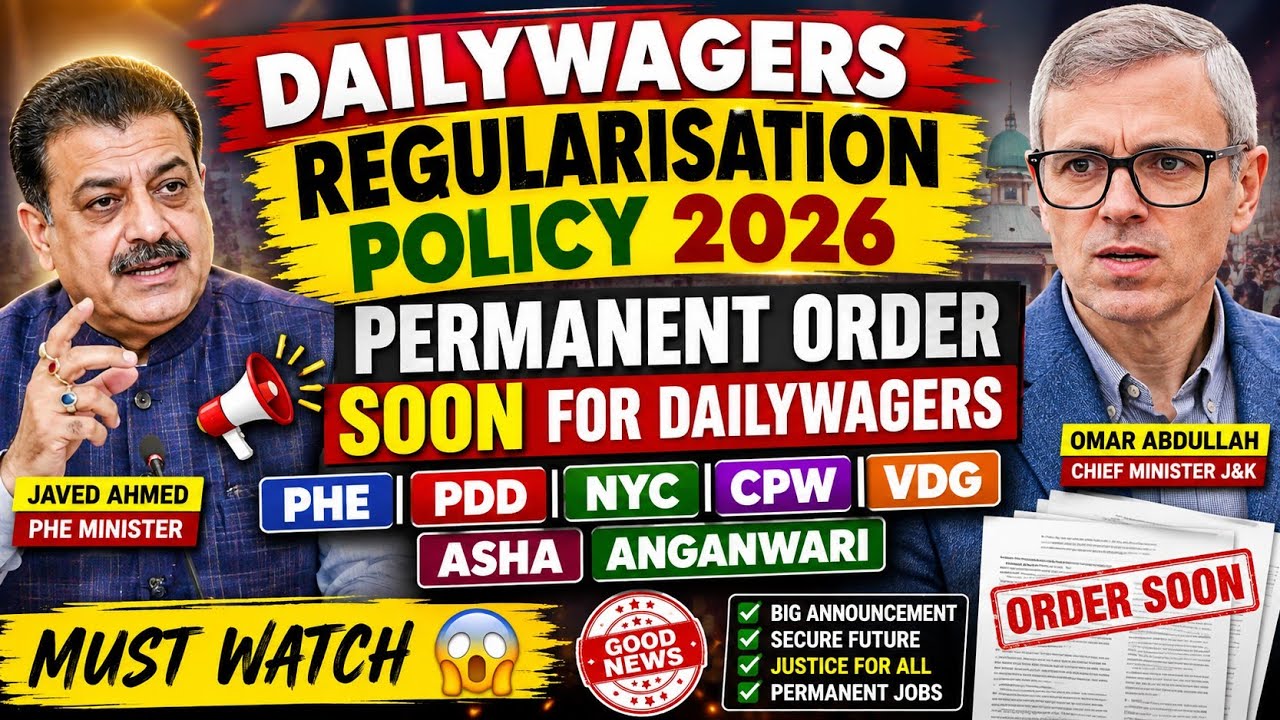  61,000 Dailywagers Regularisation Policy soon😱💯 phe,PDD,nyc,CPW,Vdg,spo good news✅