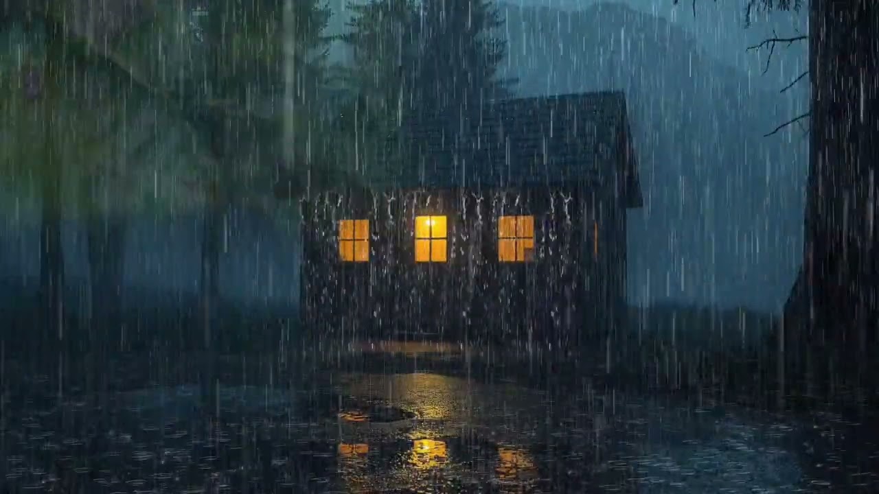 Goodbye Insomnia With Heavy Rain Sound | Very Heavy Rain for SLEEP - Reduce Stress, Relax, ASMR