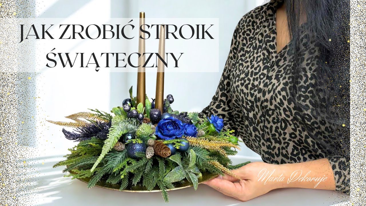 ✨JAK WYKONAĆ TAKI PIĘKNY STROIK NA STÓŁ WIGILIJNY✨ ŚWIĘTA BOŻEGONARODZENIA 2025✨DIY✨GRANAT + ZŁOTO✨