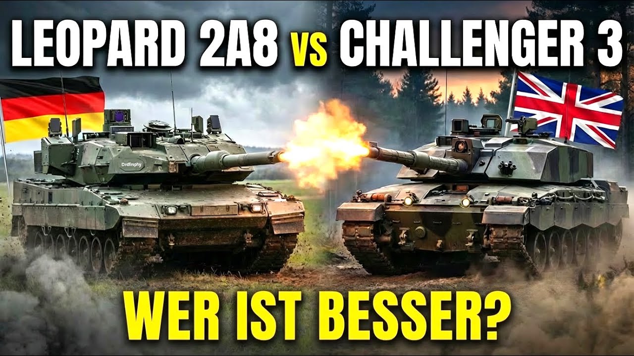 Neuer Deutscher Leopard 2A8 besser als der britische Challenger 3?!