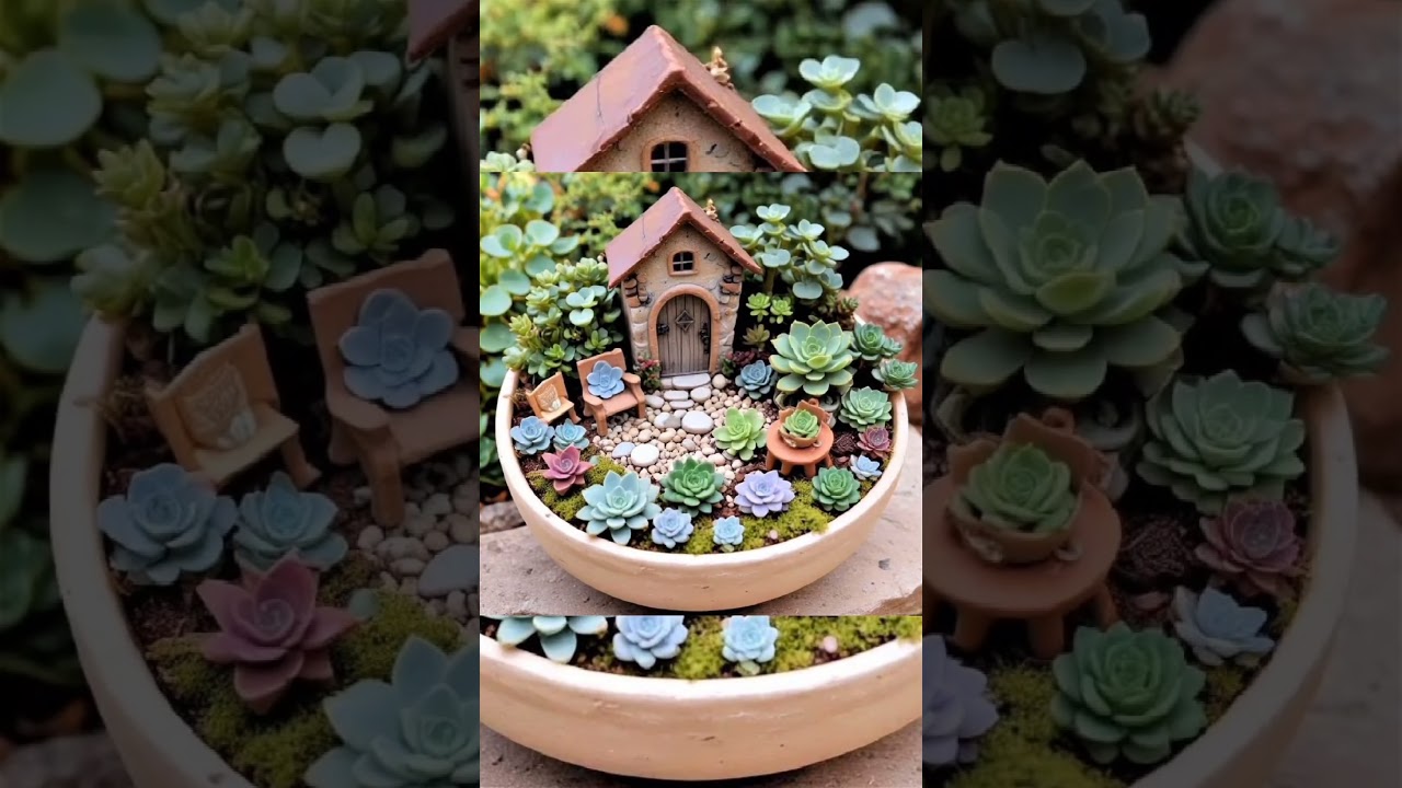 🌿✨ Miniature Garden D&eacute;cor Ideas 🪴#miniaturegarden #shorts #indoorplants #houseplants #viral