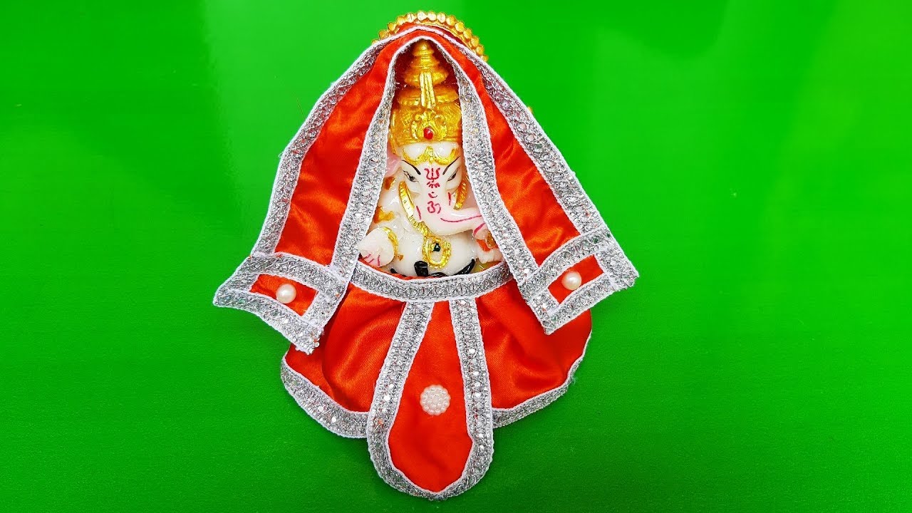 How To Make Ganpati Poshak At Home Ganesh Chaturthi Special By Babita Arts
