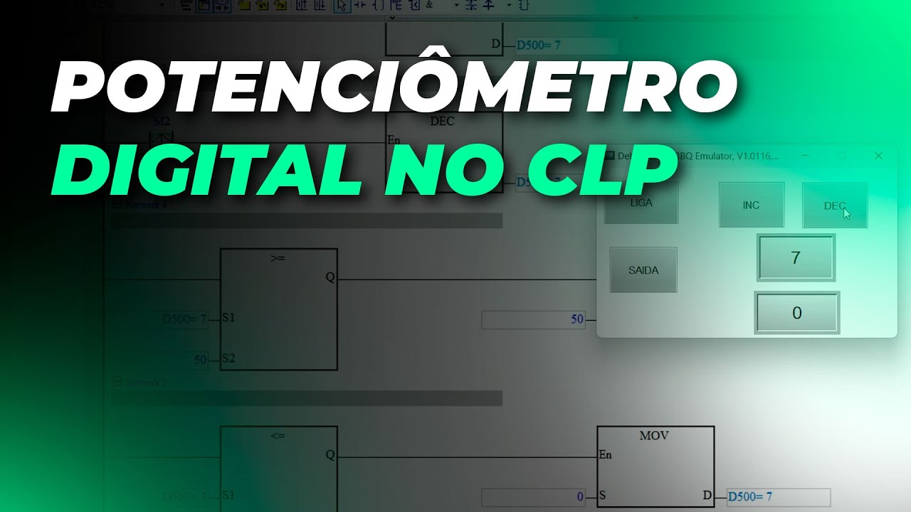 Lógica no CLP de Potenciômetro Eletrônico Usando Entradas Digitais