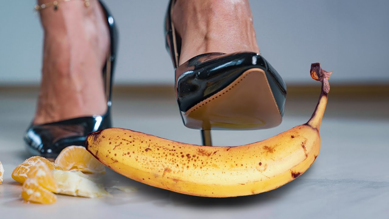 Crushing a Banana with my Stilettos