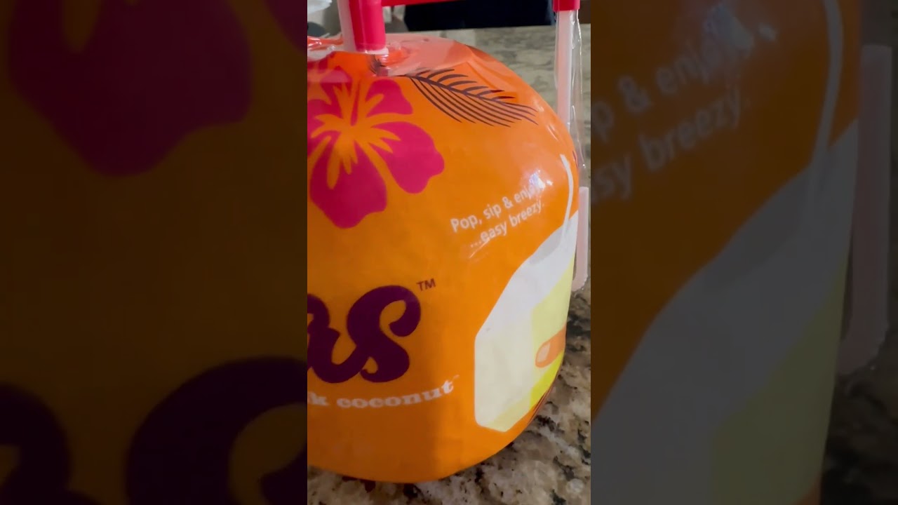 Fresh coconut water🥥 #costcofinds