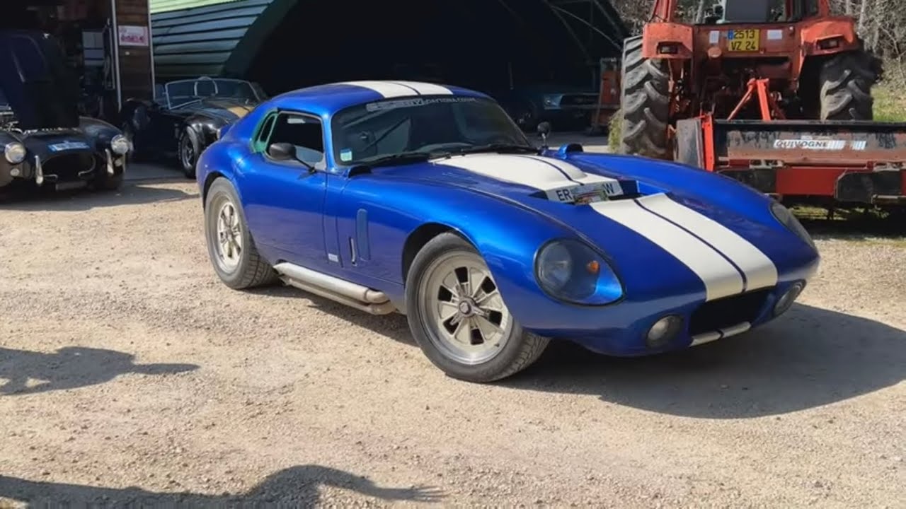 Papy revit sa jeunesse avec cette voiture mythique des 24H du Mans!!! La Shelby ac cobra Daytona !!!