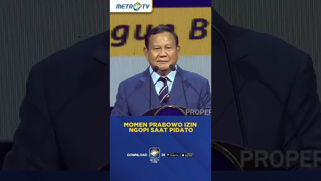 Momen Prabowo Izin Ngopi Saat Pidato di Kongres III NasDem #shorts