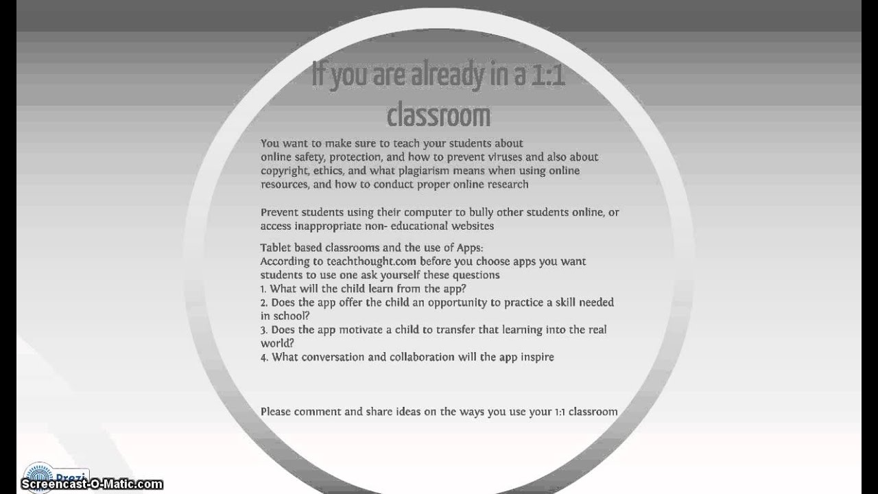 Technology for Teachers Episode 2 One to One Classroom