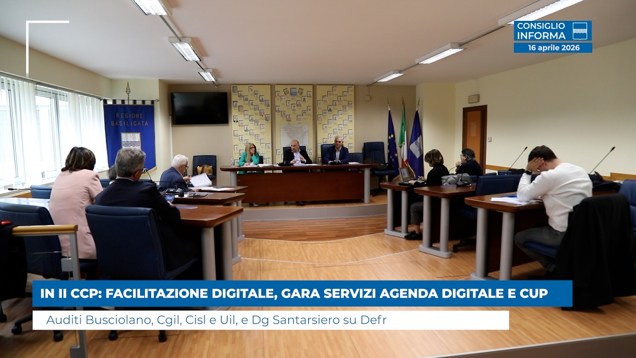 IN II CCP: FACILITAZIONE DIGITALE, GARA SERVIZI AGENDA DIGITALE E CUP