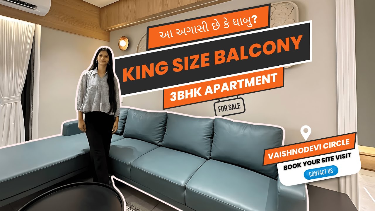 Sample House Tour - Masterpiece: 3 BHK Apartment at Vaishnodevi Circle, Ahmedabad | Panache |