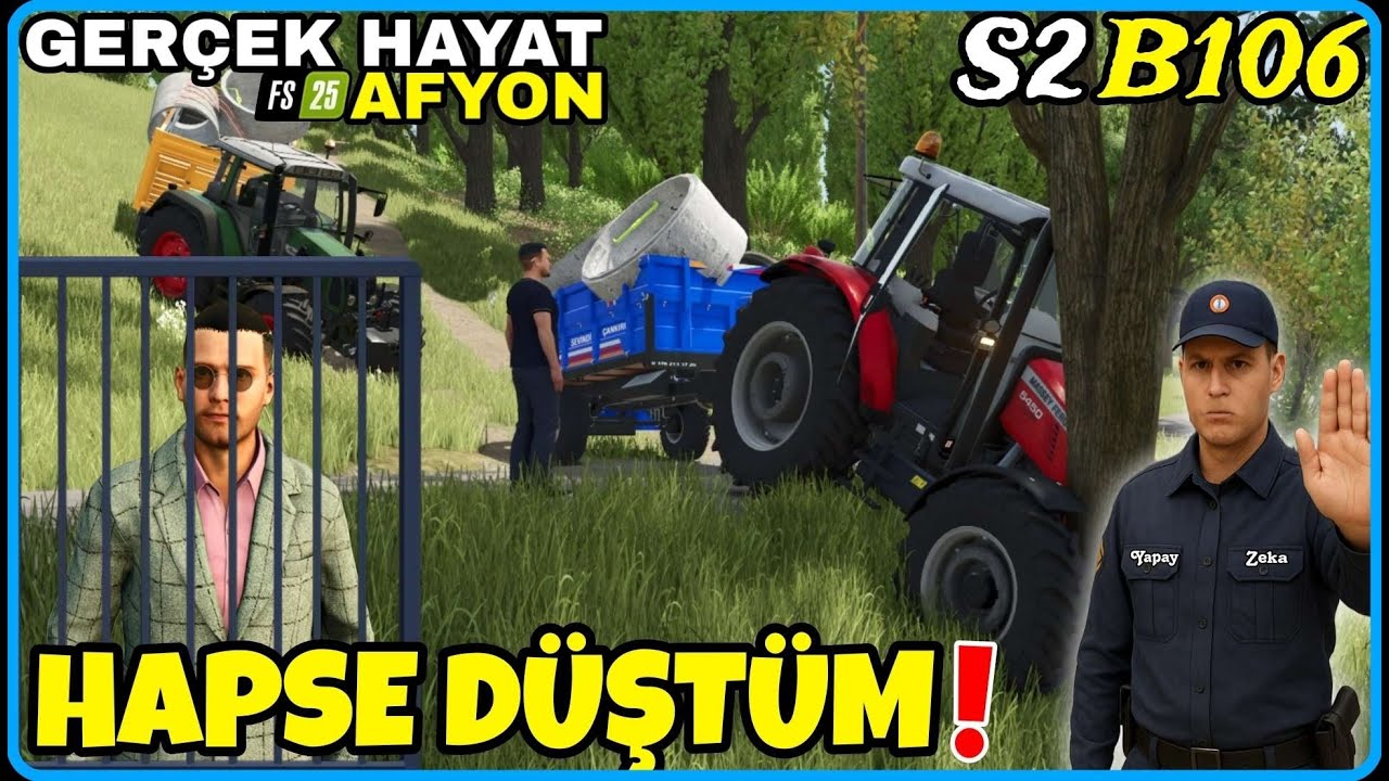 HAPSE DÜŞTÜM❗️MURTAZA KAZA YAPTI🔸️KANAL ÇALIŞMASI YARIM KALDI🔸️ FS25 GERÇEK HAYAT