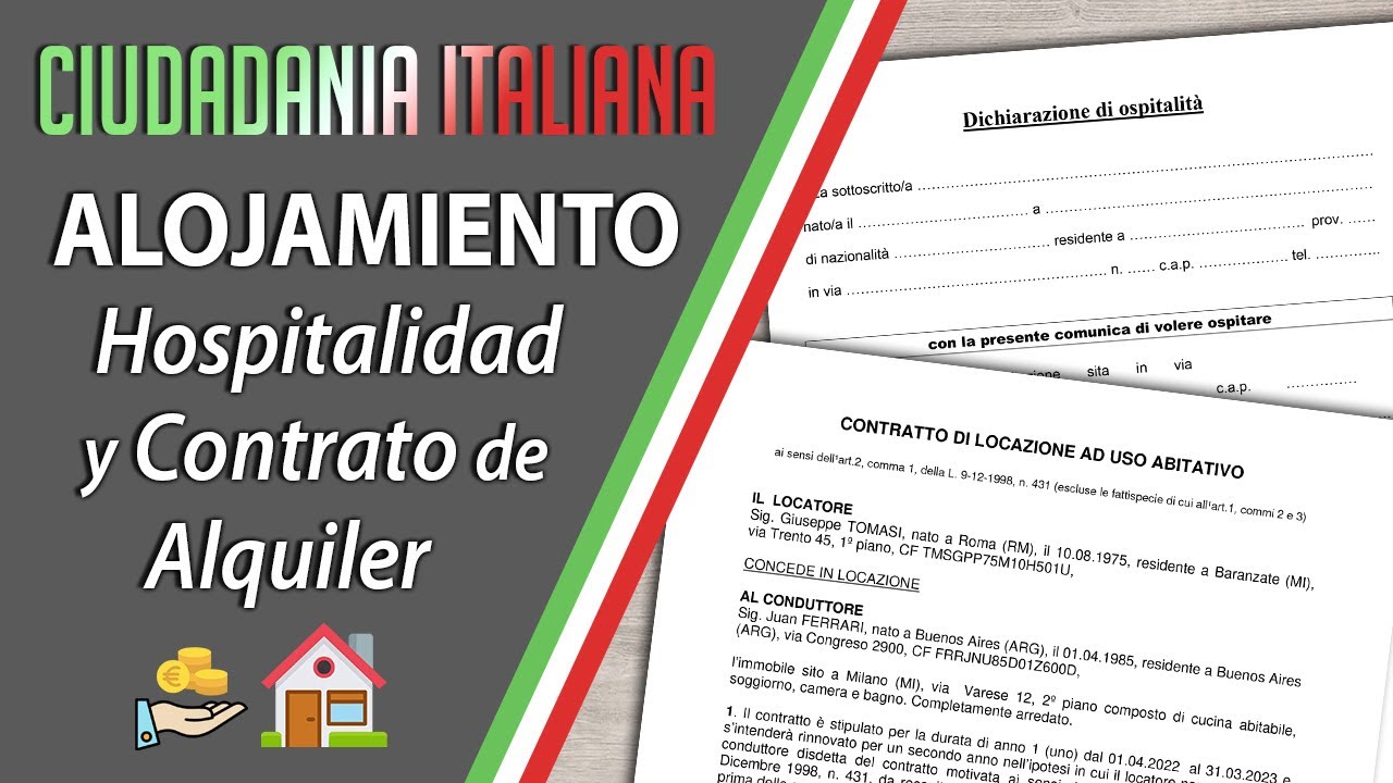 🏠 ALOJAMIENTO para la Ciudadanía Italiana 🇮🇹 Todo sobre Hospitalidad y Contrato de Alquiler!