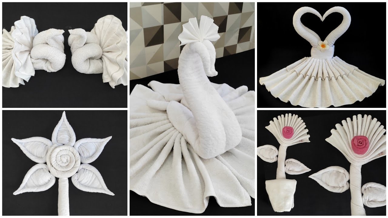 5 ideas Of Towel Folding Origami 🦢