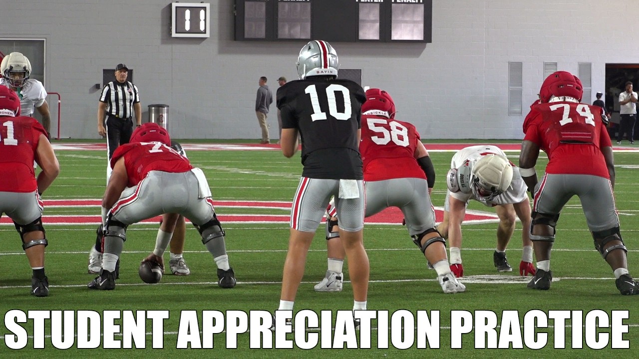 Sights and Sounds: Ohio State Student Appreciation Day Practice
