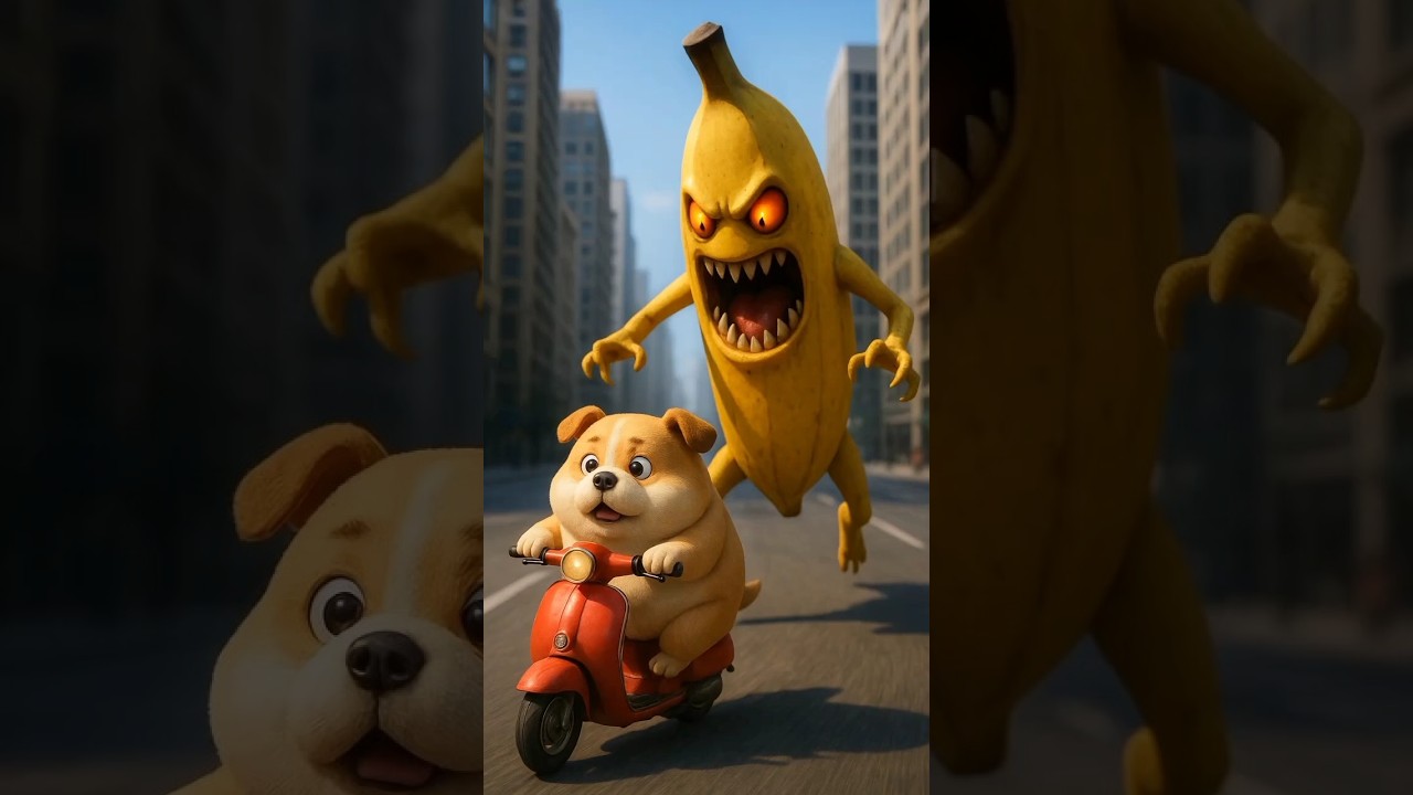 &ldquo;The Chubby Dog vs The Fruit Monsters&rdquo;#dogs #shots #viral