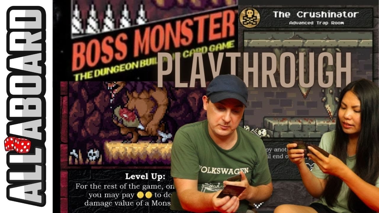 BOSS MONSTER | Board Game | 2-Player Playthrough | Retro Video Game Board Game
