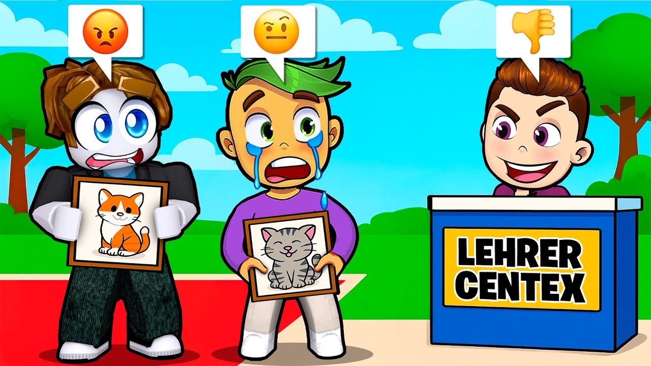 ZEICHNE EIN BILD UND ZEIGE ES DEM LEHRER (Roblox Shine or Decline)