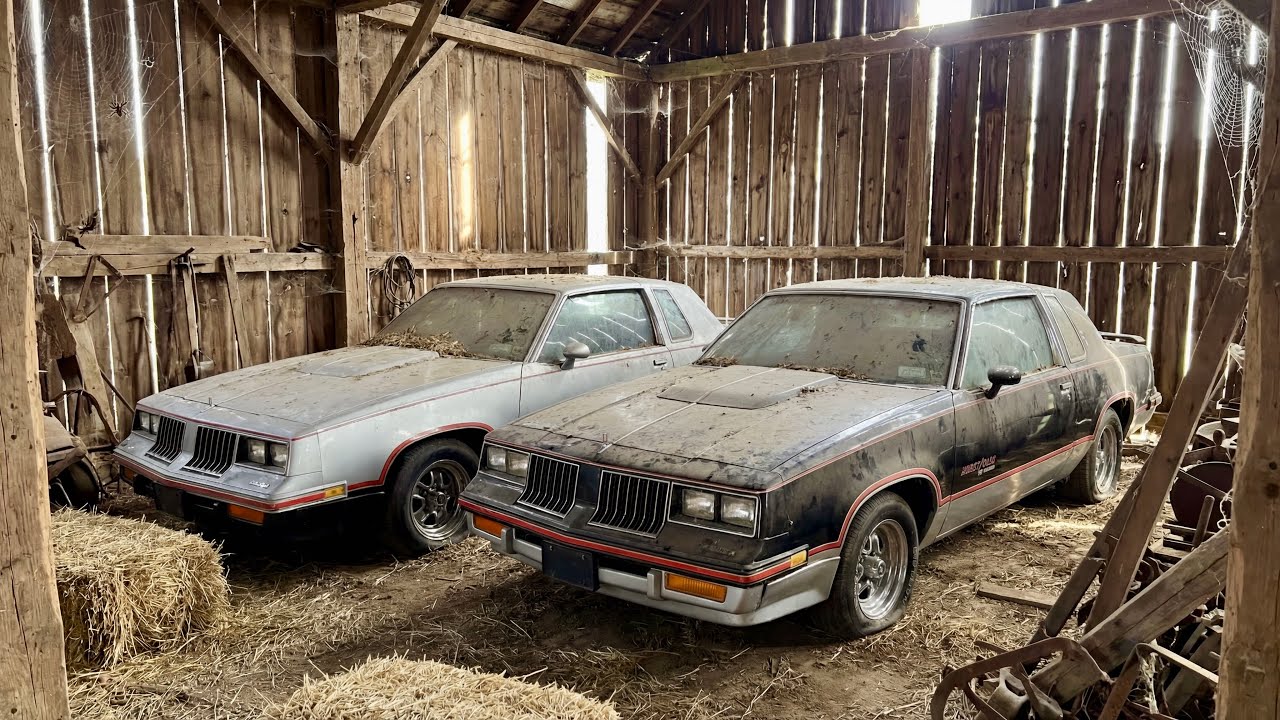 CRAZY BARN FIND TAKING DELIVERY OF A 83 AND 84 CUTLASS HURST 1 OWNER CARS 