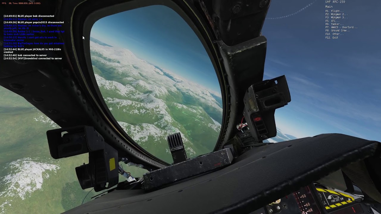 DCS newbie flies F14 tomcat on Hoggit server