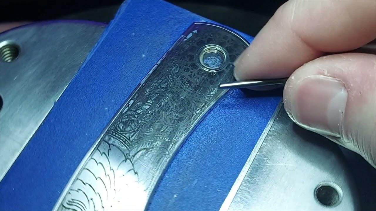 HAND ENGRAVING A WILLIAM HENRY KNIFE (PART ONE, CUTTING AN OUTLINE)