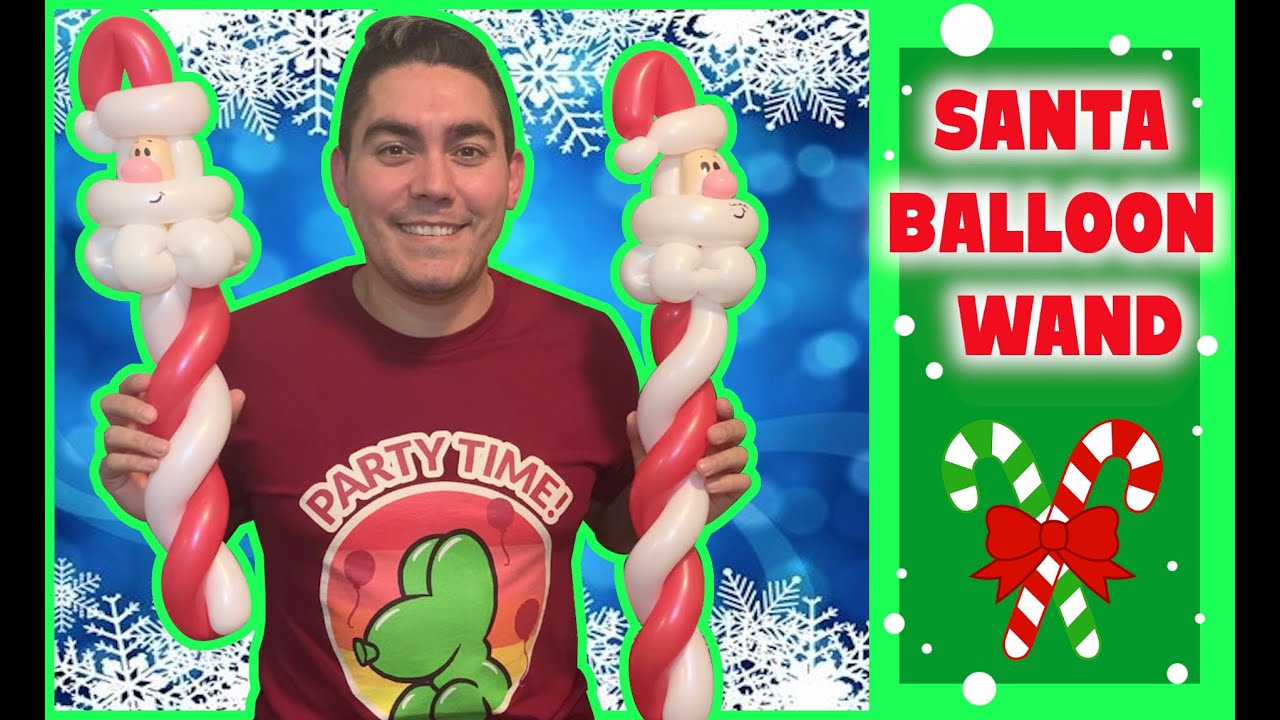Balloon Animal Video / SUPER EASY SANTA BALLOON WAND / LEARN NOW!