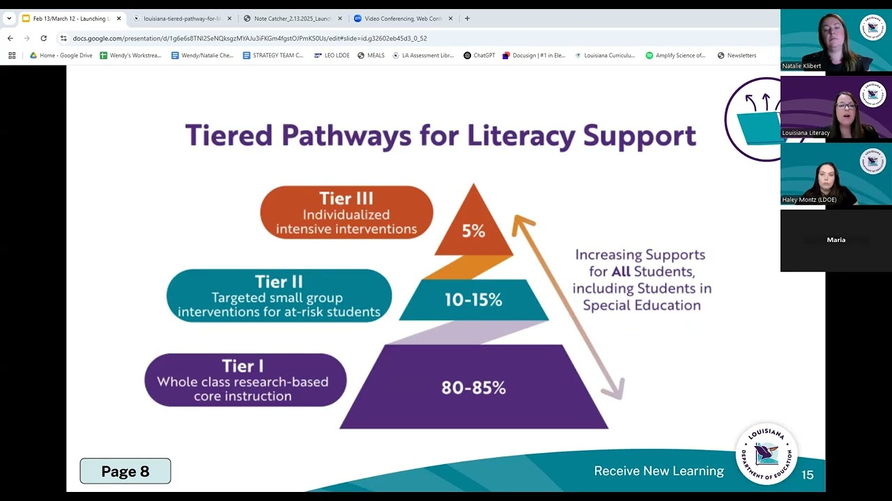 Launching Louisiana Tiered Pathways for Literacy Support for System Leaders