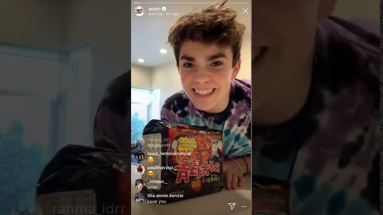 Austin Brown (AUSTN) on Instagram LIVE  (01-10-2020)