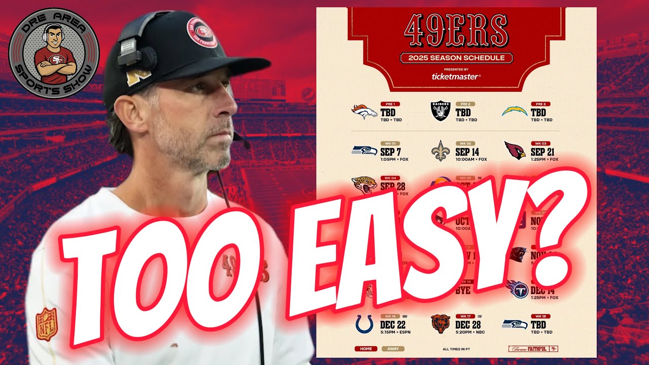 2025 San Francisco 49ers Schedule Breakdown | Easy Opponents & Playoff Challenges | Dre Area Sports