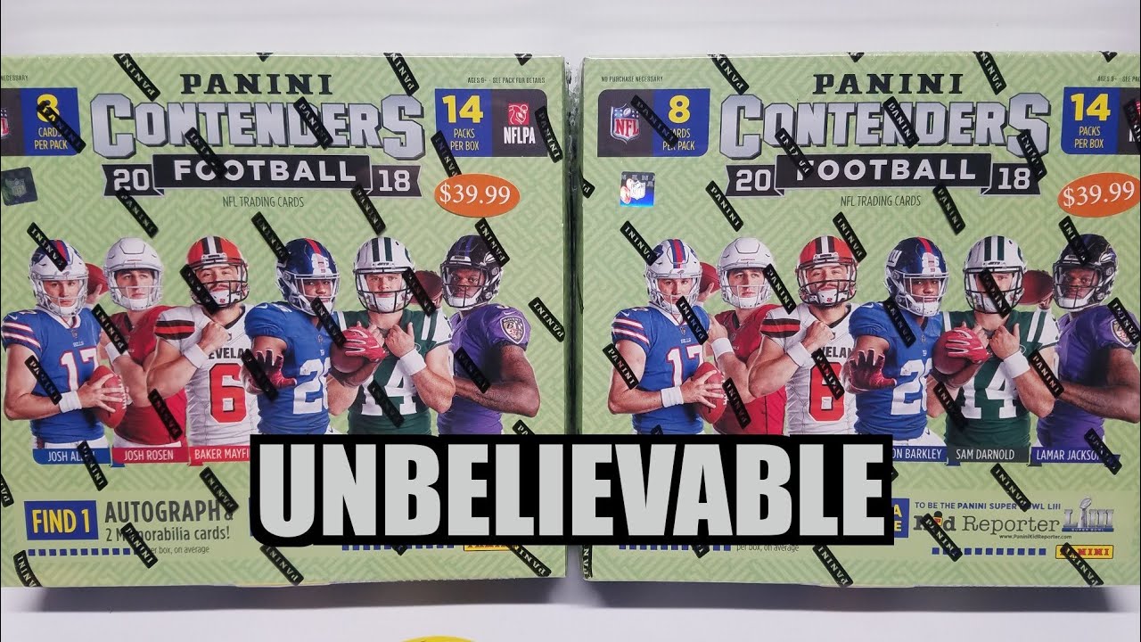 2 2018 Panini Contenders Premium Retail Boxes