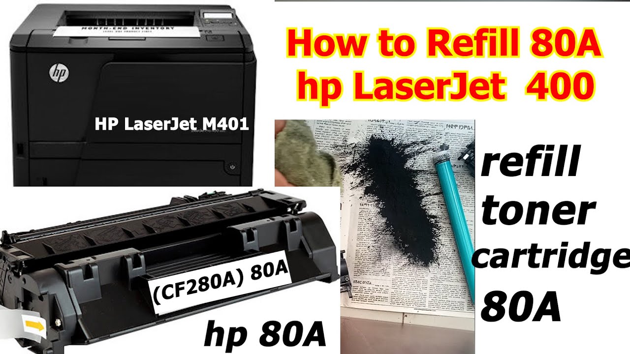 refill 80A or How to Refill toner cartridge hp 80A