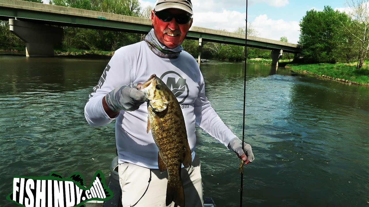 Spring Smallmouth Fishing on the White River, Indiana. With Terry McWilliams