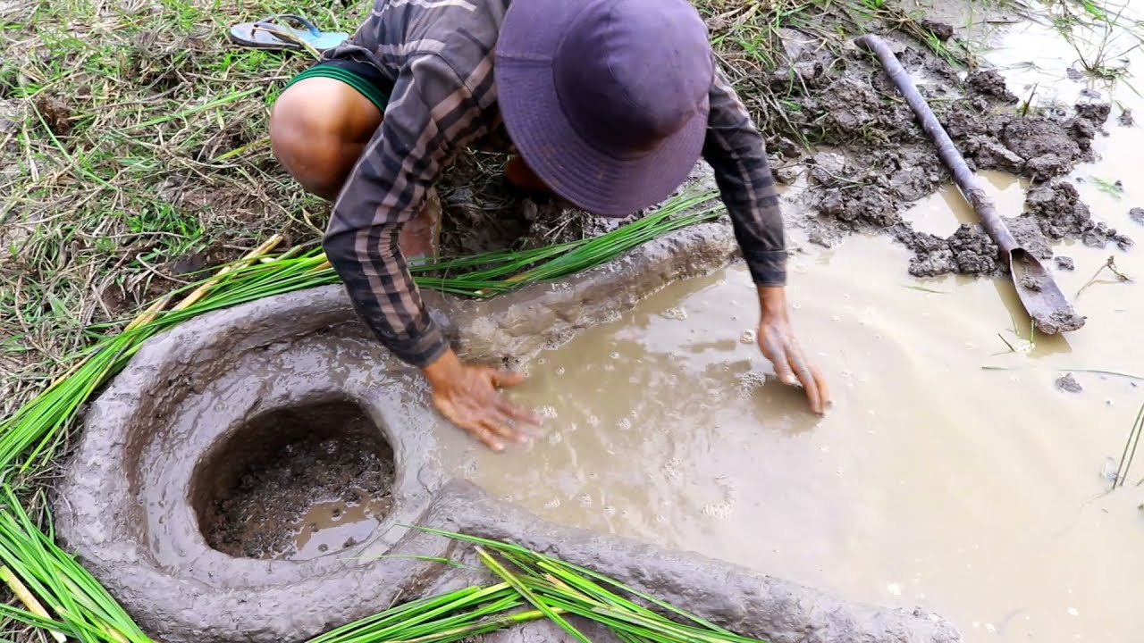 Best Time to Catch Fish | Smart Boy Build Deep Hole Underground Fish Trap By Muddy soil
