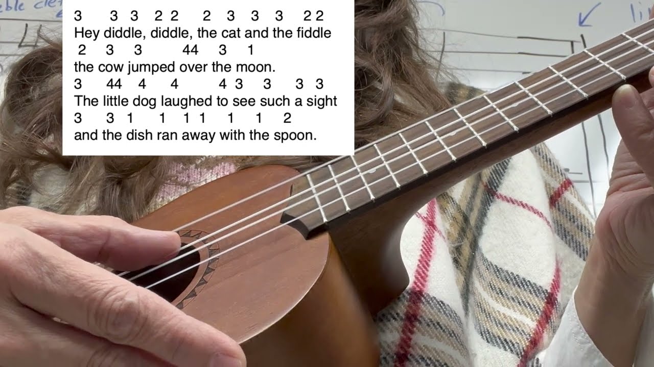 Easy Ukulele: preK-1st grade Brush Pluck Hey Diddle Diddle