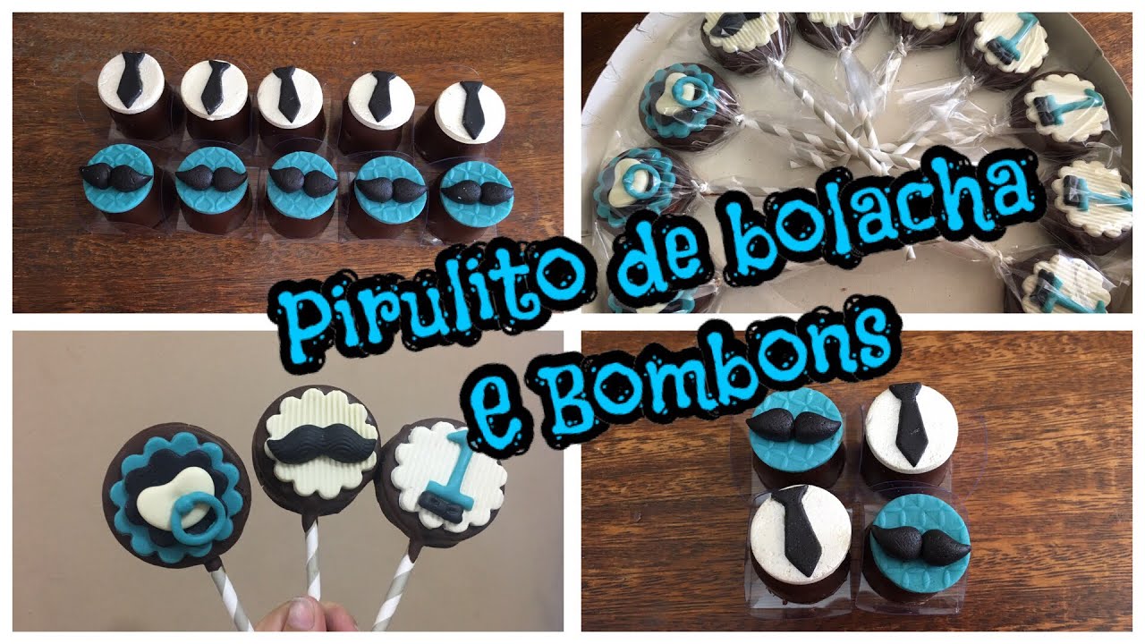 FAZENDO DOCES PERSONALIZADOS PODEROSO CHEFINHO - PIRULITO DE BOLACHA E BOMBONS