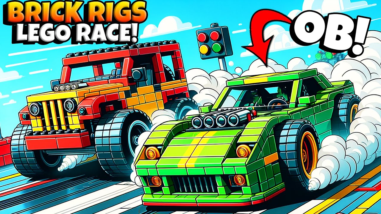 This Lego Drag Race Ends in COMPLETE DISASTER in Brick Rigs Multiplayer!