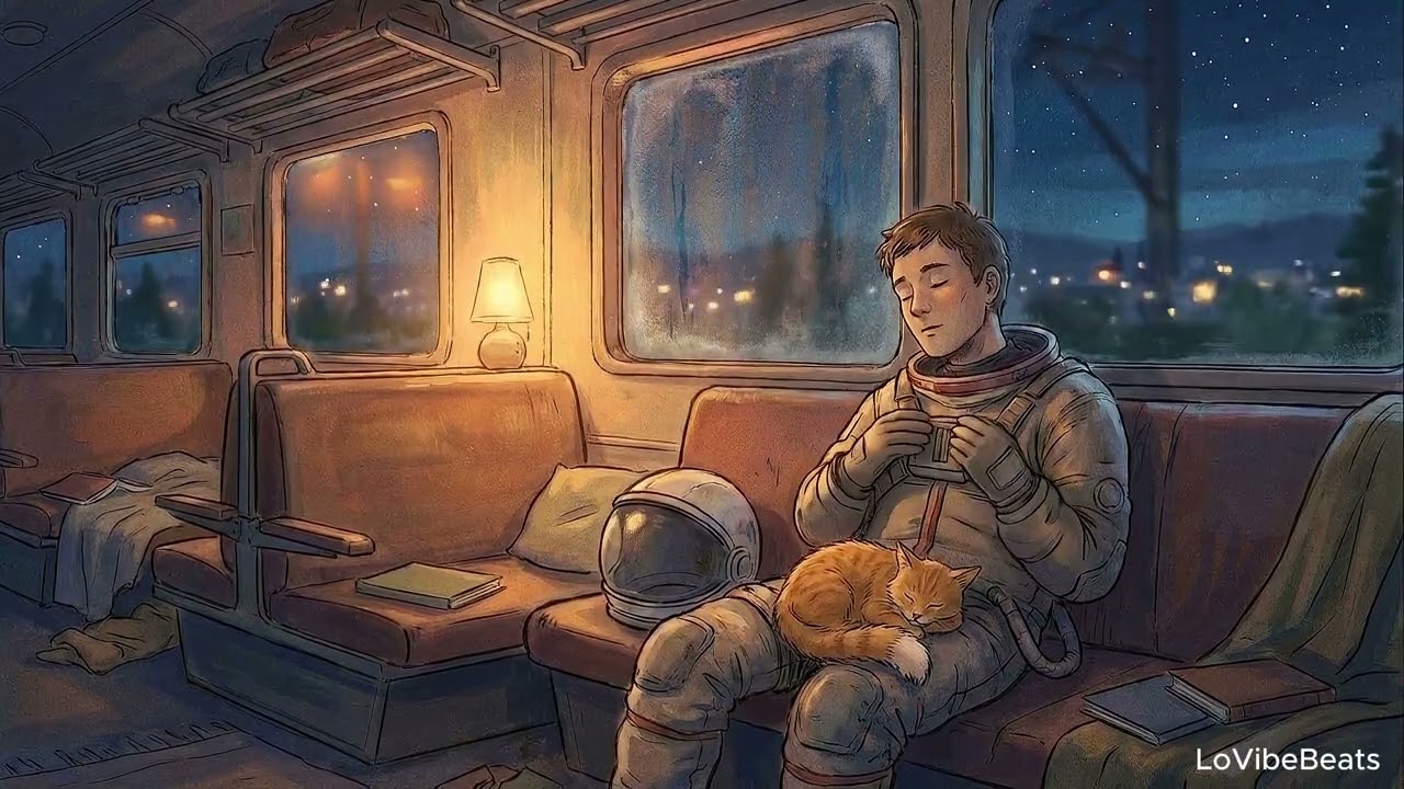 Cosmic Acoustic Sessions 🐱 Pure Chill Guitar Beats to Ease Your Mind