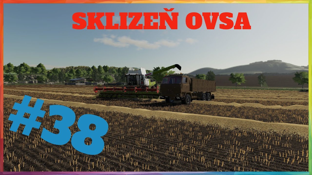 SKLIZEŇ OVSE | Farming Simulator 19 | #38 | Slovak Village