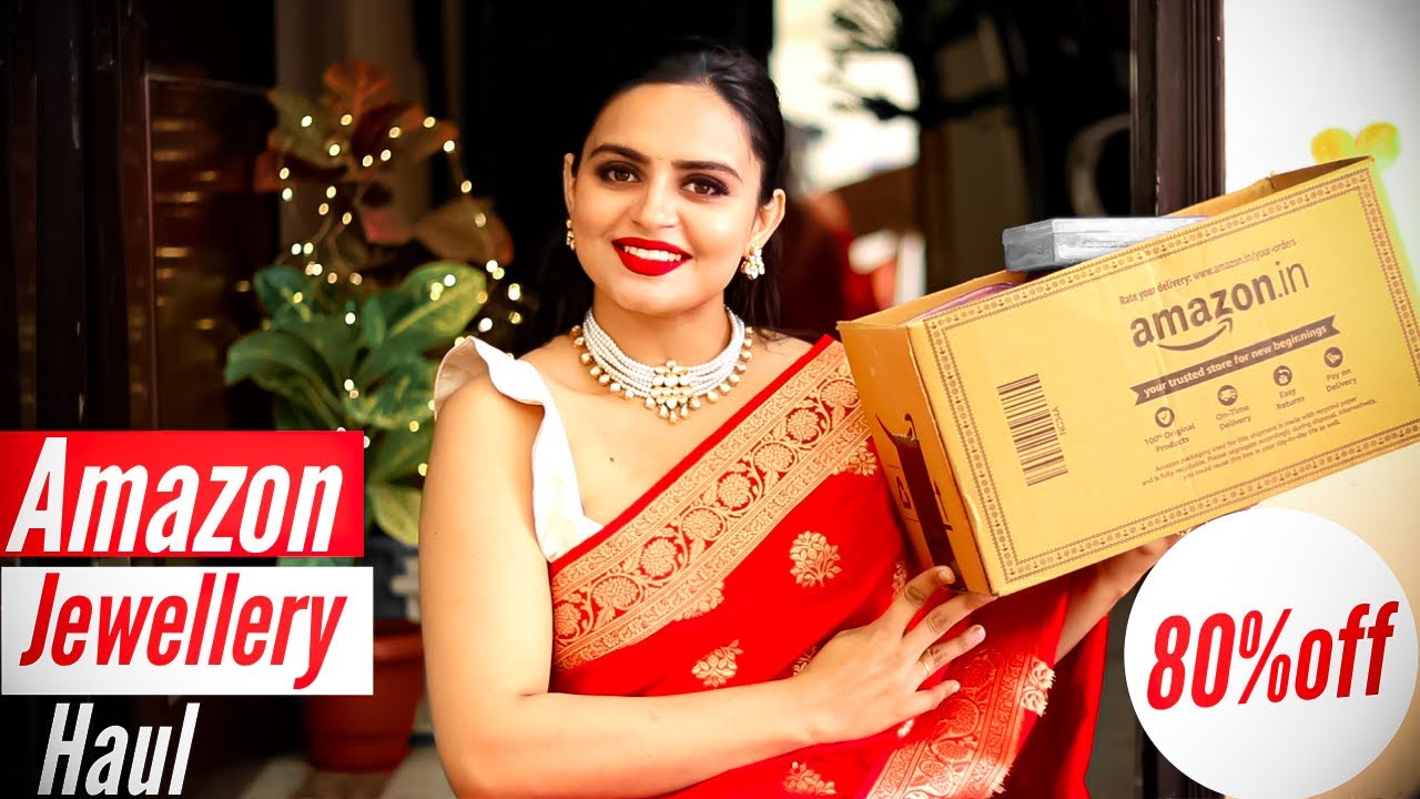 HUGE AMAZON JEWELLERY HAUL starting @300| Wedding Necklace | UP TO 80% OFF #weddings2020 #amazonhaul