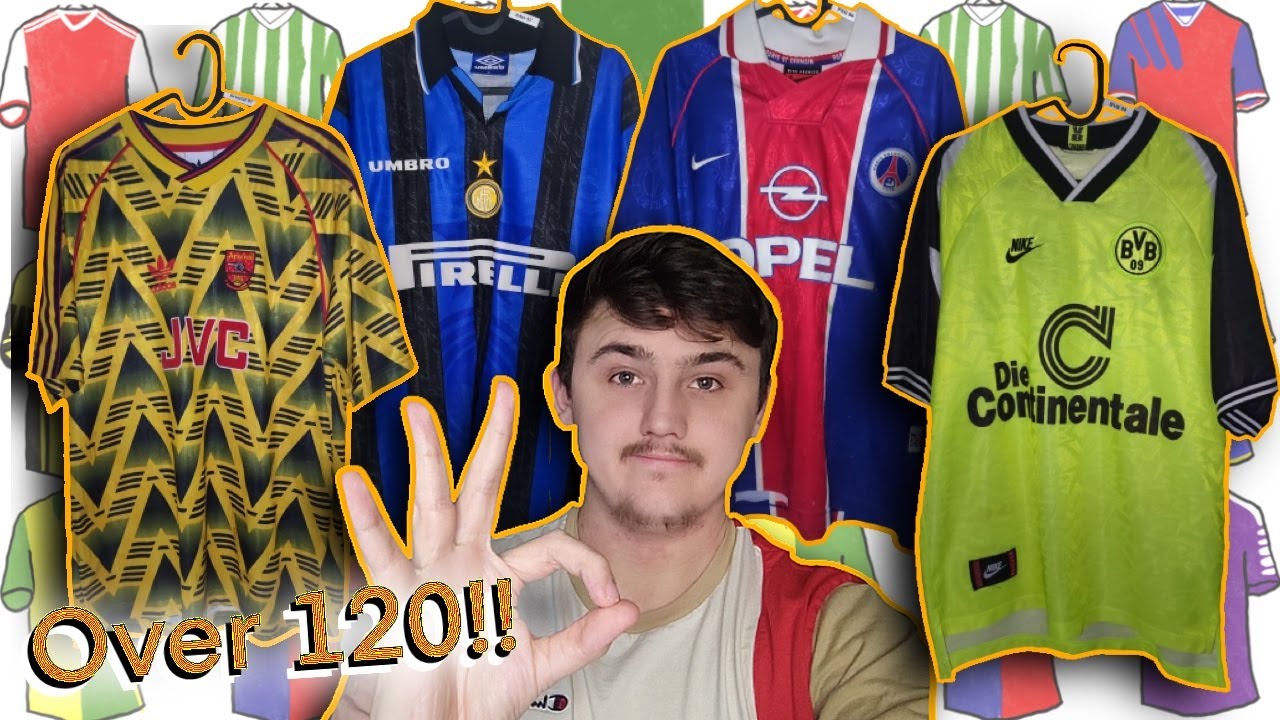 MY ENTIRE FOOTBALL SHIRT COLLECTION!!! Over 120 football shirts!