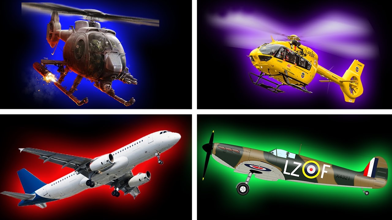 96 ✈️Airplane✈️, 🚁Helicopter🚁, 🛩️Combat plane🛩️ Sound Variations [Mega Mix] in 8 Minutes