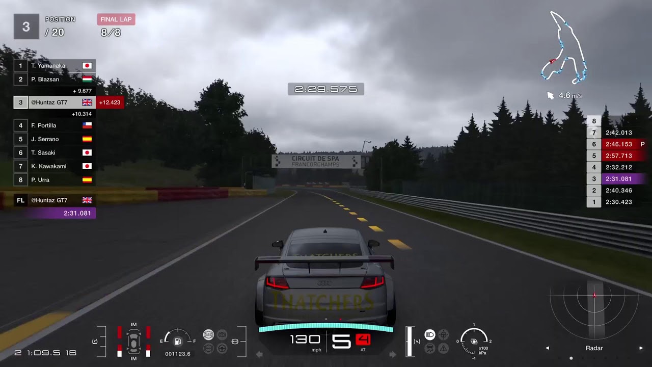 Grand Turismo weekly challenge world touring car 700 spa francorchamps