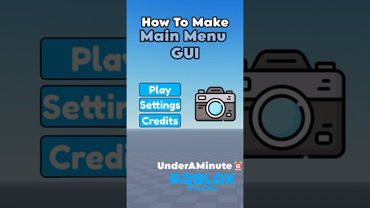 How to make a Main Menu In Roblox #Roblox