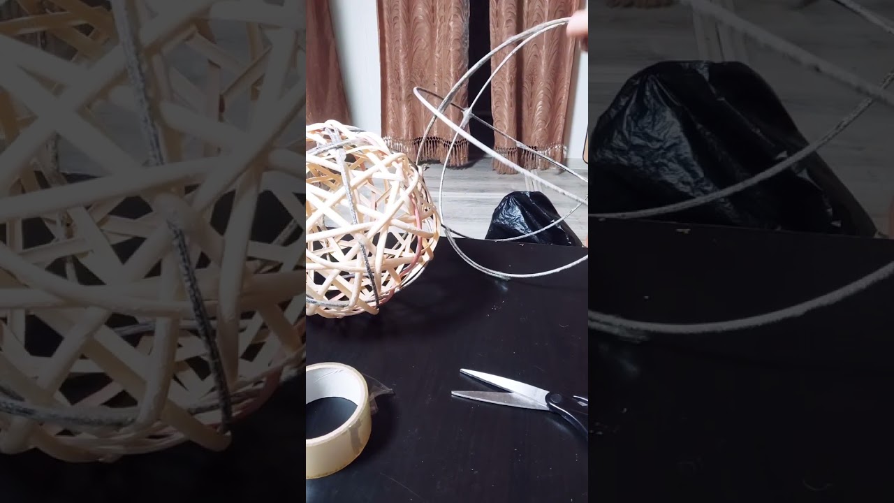 #кашпо #ротанг  Интерьерный шар из ротанга.